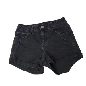 AMERICAN Heritage Black Distressed Denim Jean Shorts